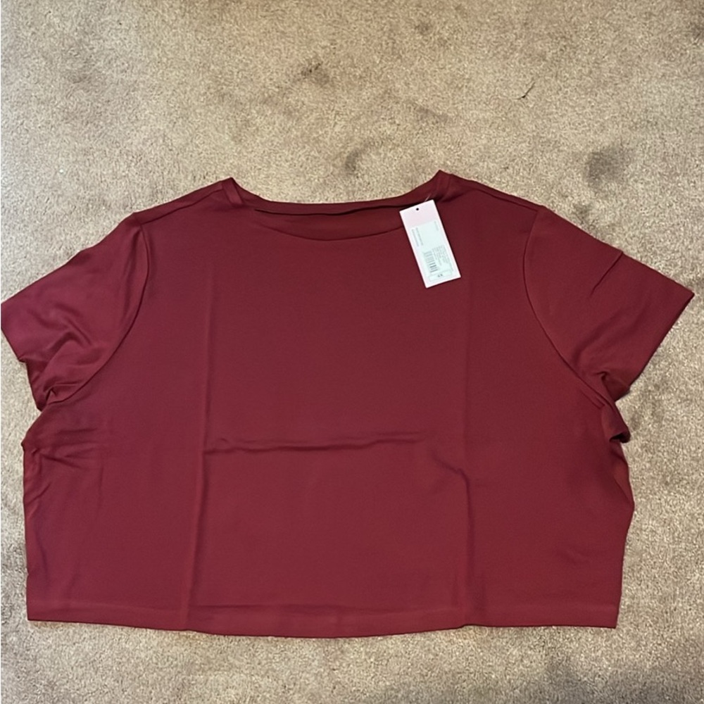 Women's Burgundy crop top sz 4x